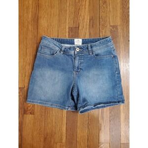 St. Johns Bay Shorts Womens 8‎ Stretch Denim Everyday Walking Ladies Medium Wash